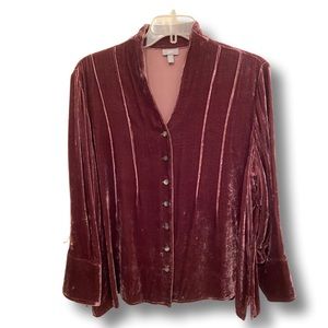 J Jill velvet blouse 2x